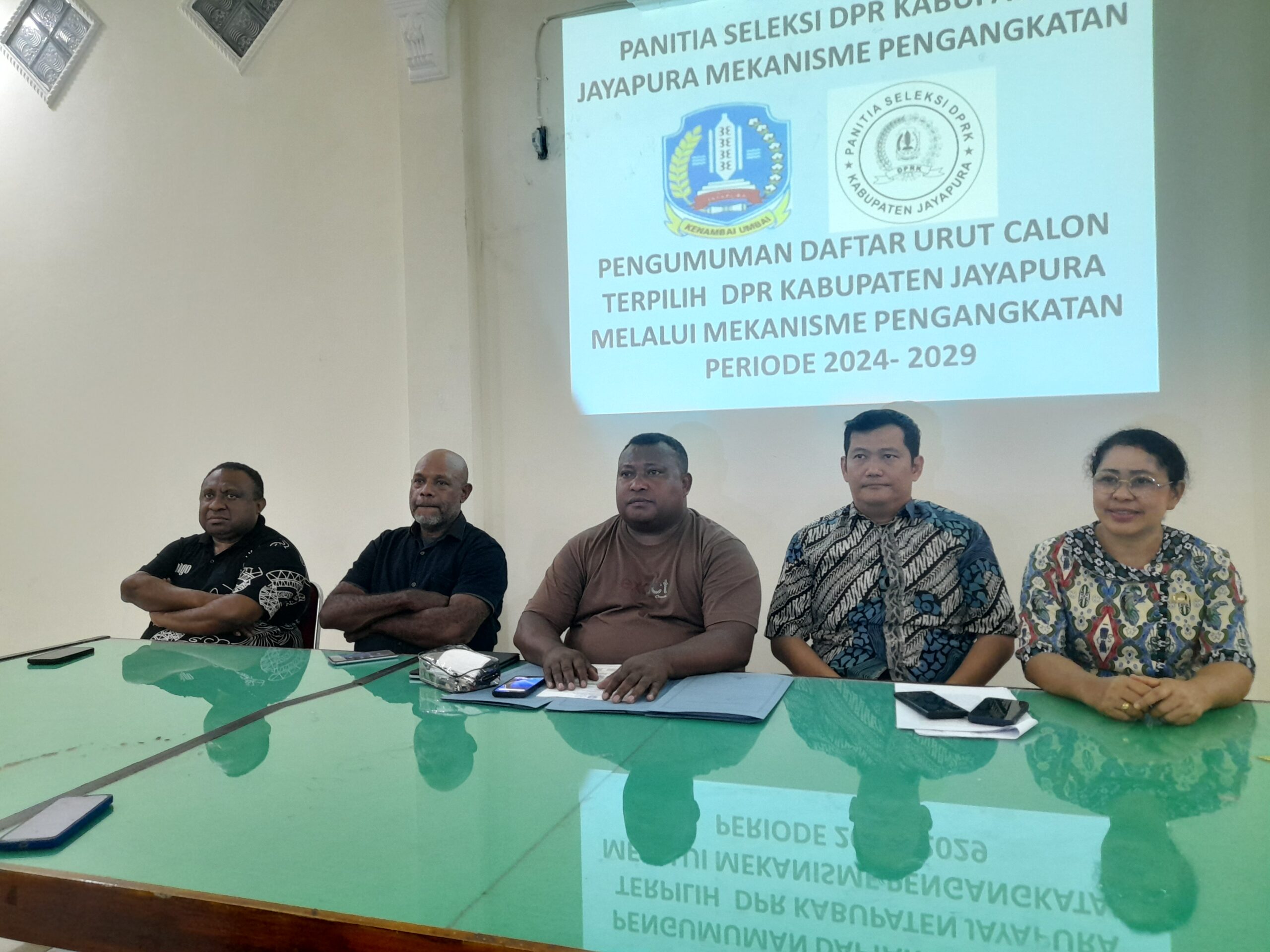 Sah, Pansel Umumkan Daftar Nomor Urut 22 Calon Anggota DPRK Kabupaten Jayapura.
